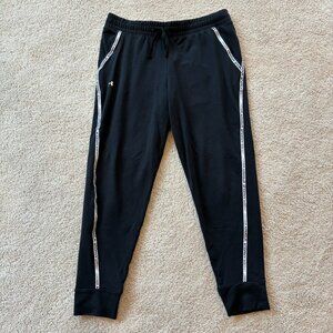 Under Armour Black with White Piping Down Side Jogger Sweatpant